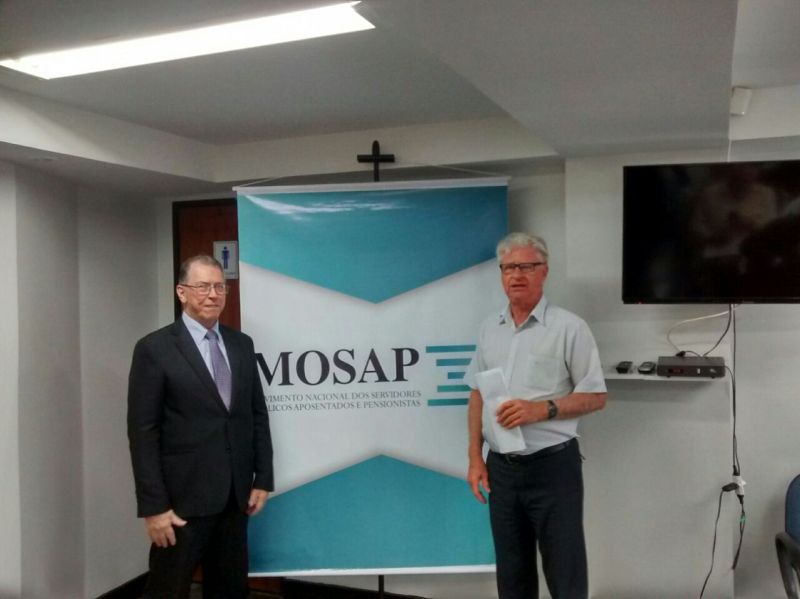 diretor Castilhos com o presidente do Mosap, Edison Haubert